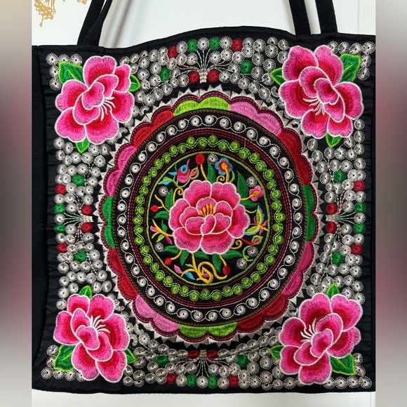 Large Embroidered Tote - Picture 2 of 7